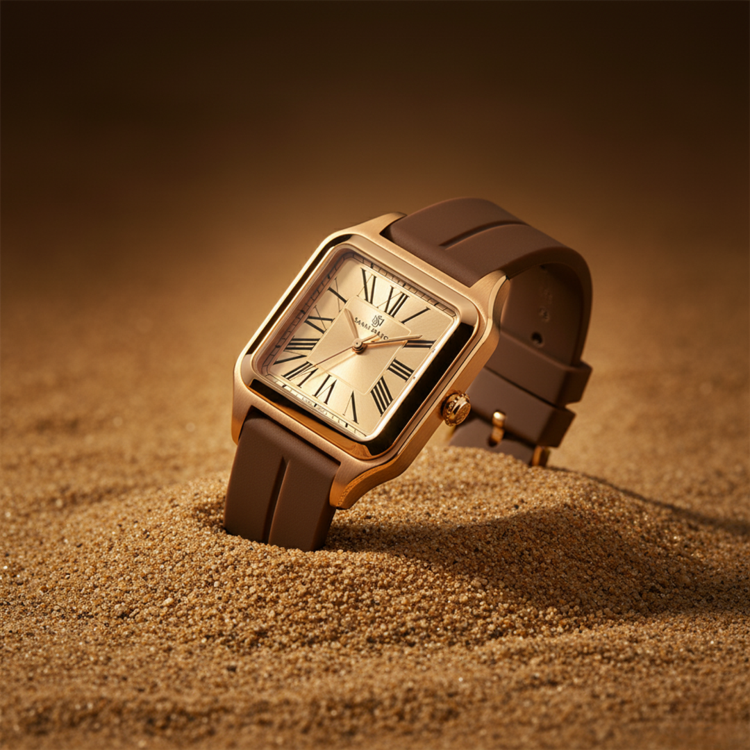 Rose Gold Square Analog