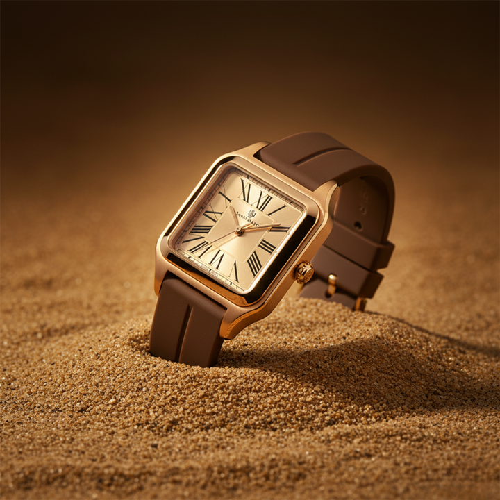 Rose Gold Square Analog