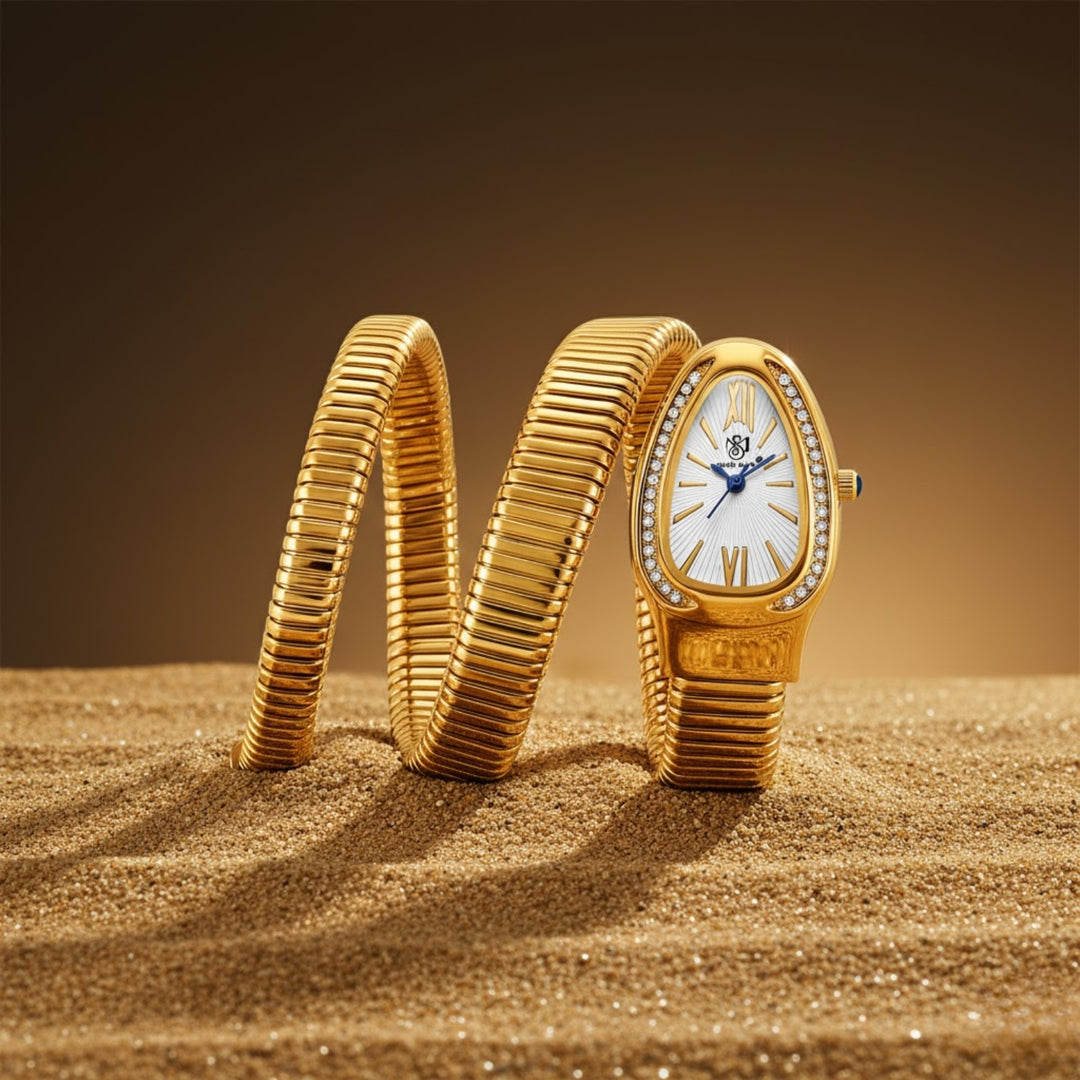 Sansi Mayo Cobra Watch — Gold Edition (White Dial)