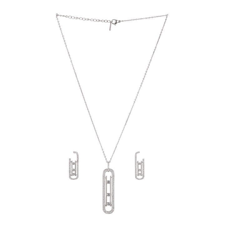 Sansi Mayo Women’s Watch & Jewellery Gift Set — Silver Rose Gold with Egyptian Stone