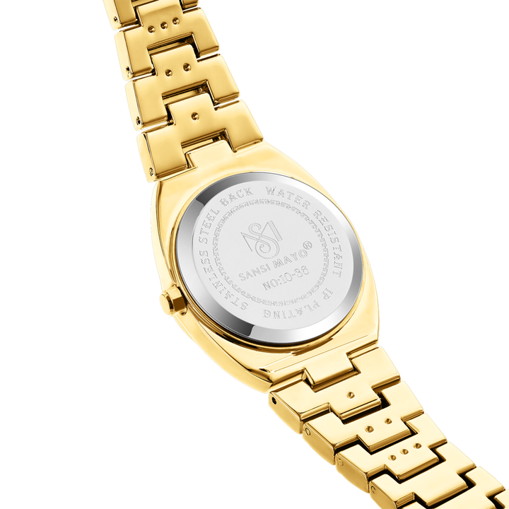 Pink Dial Gold Watch — Egyptian Stone Edition