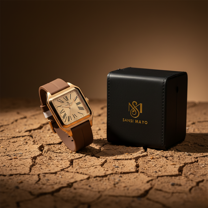 Rose Gold Square Analog