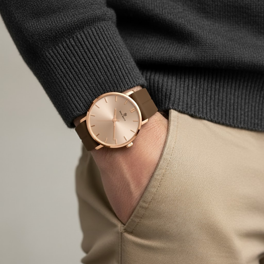 Regal Rose Gold Magnetic Lock Analog