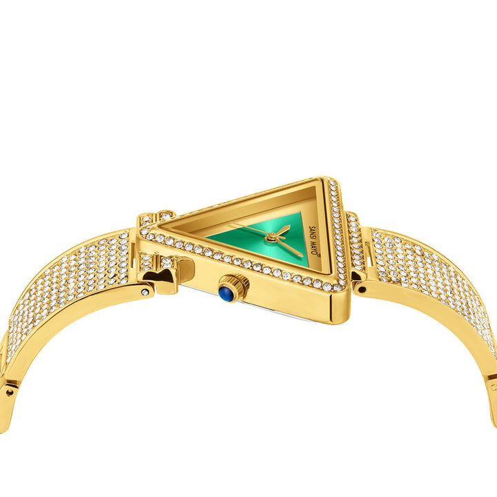 Dina Green Triangle Dial Watch for Women