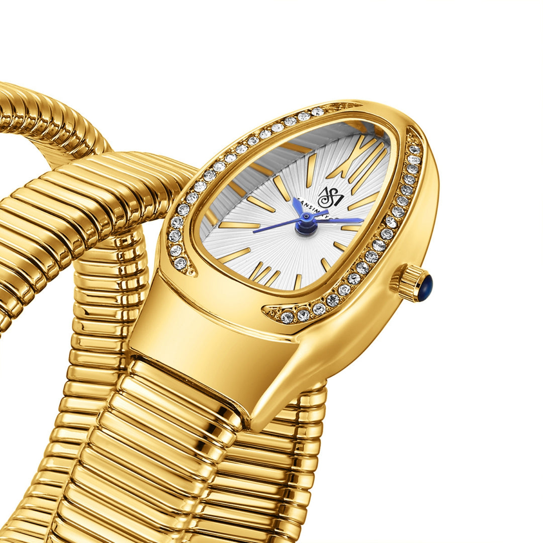 Sansi Mayo Cobra Watch — Gold Edition (White Dial)