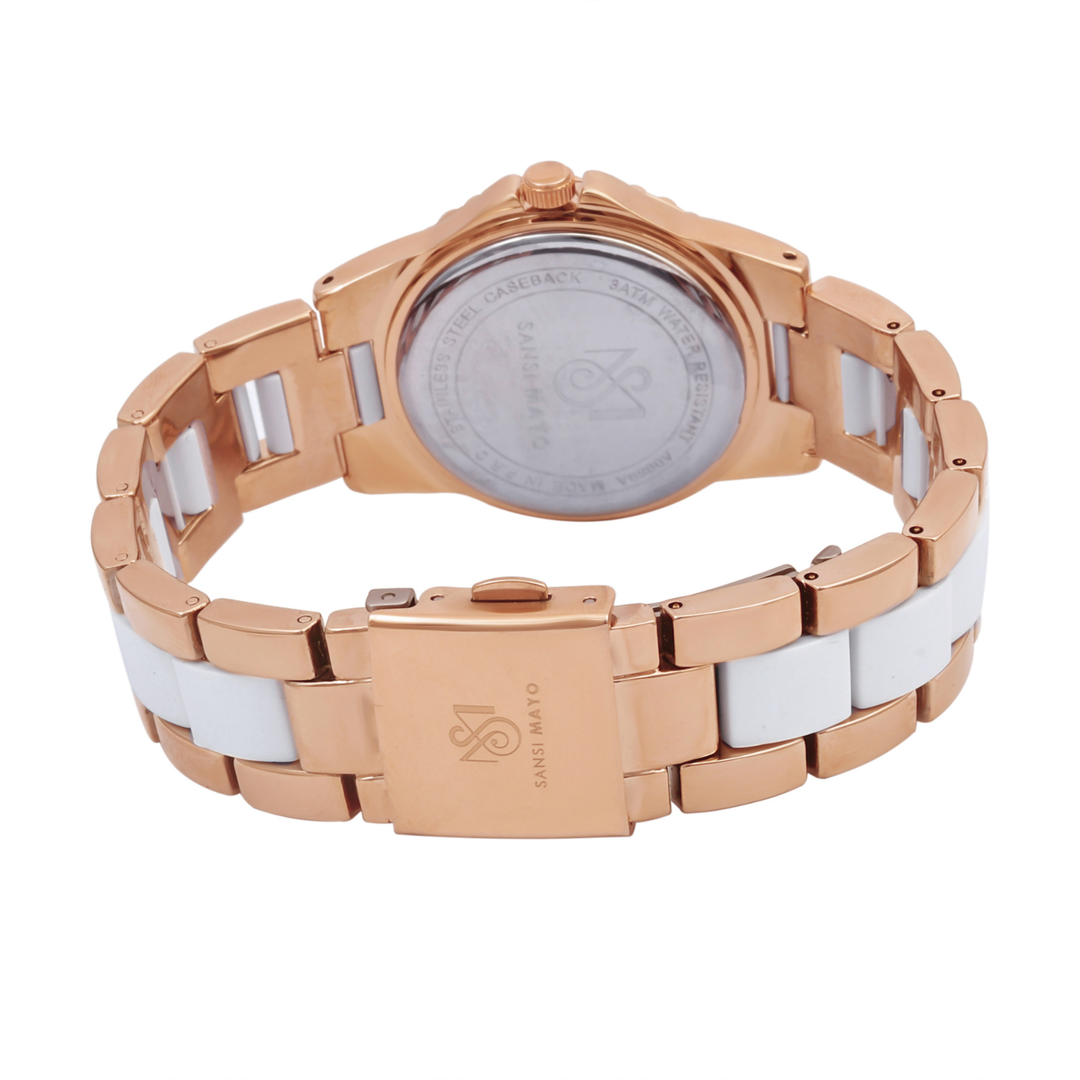 Round Two Tone Radiance Rose Gold  Wrist Watch