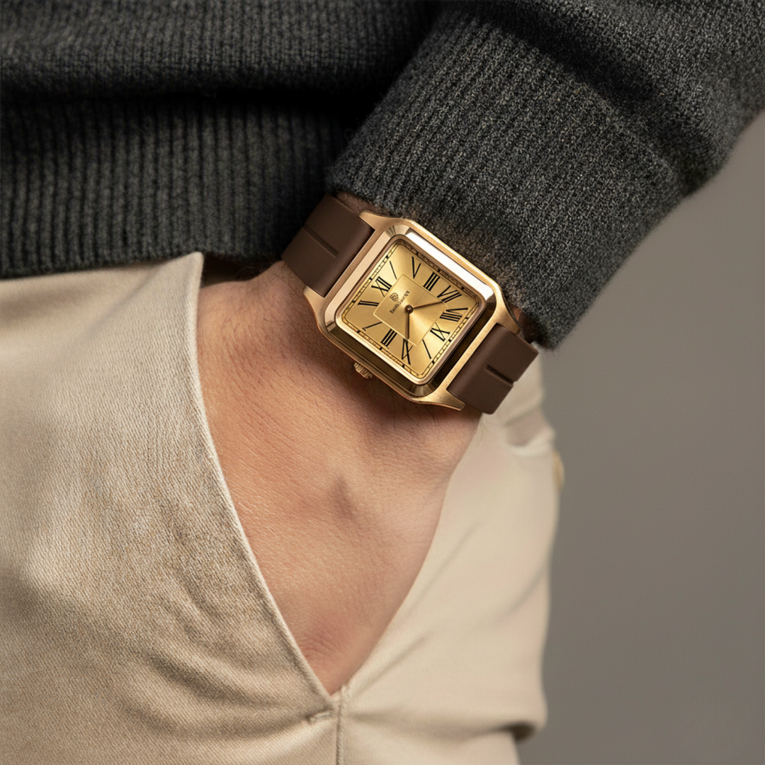 Rose Gold Square Analog