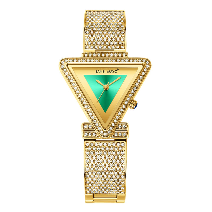 Dina Green Triangle Dial Watch for Women