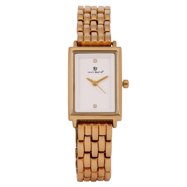 Sansi Mayo Women’s Watch & Jewellery Gift Set — Rose Gold with White Dial & Egyptian Stone