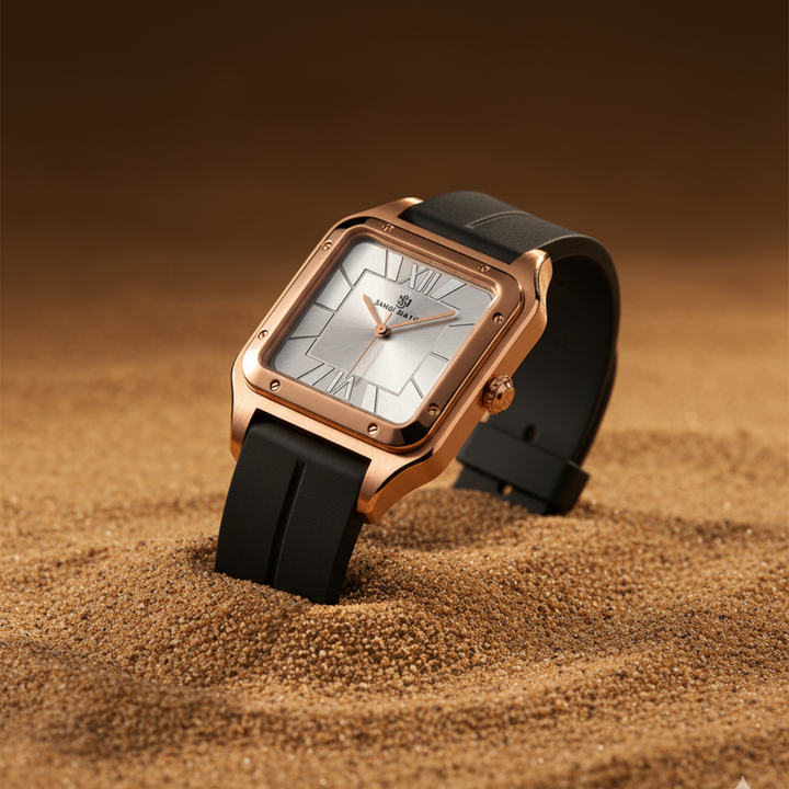 Arctic White Square Analog