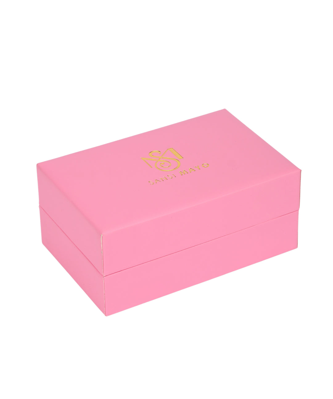Sansi Mayo Women’s Watch & Jewellery Gift Set — Gold with Dark Pink Dial & Crystal Egyptian Stone