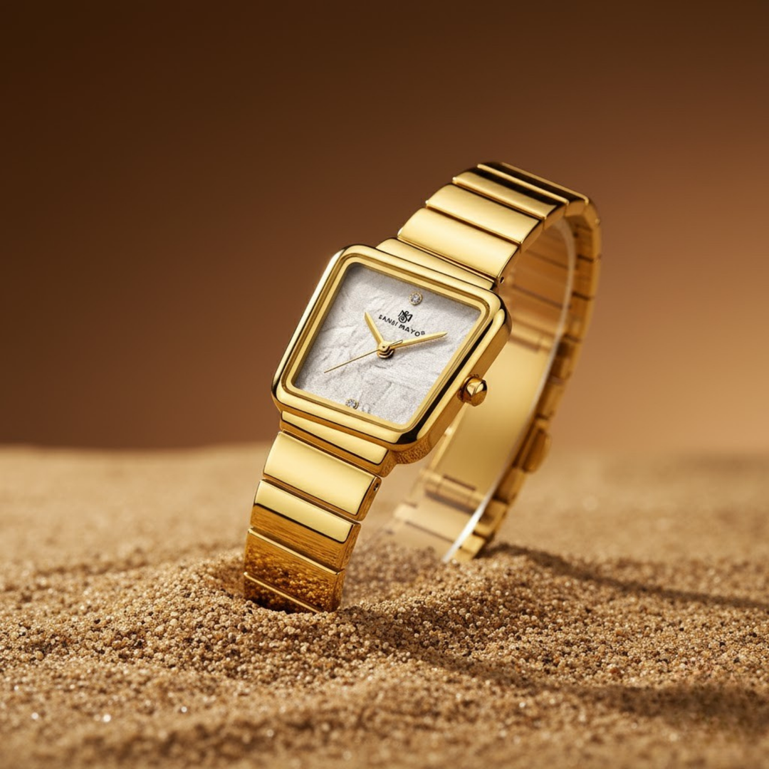 Square Case Edition (Gold, White Dial)