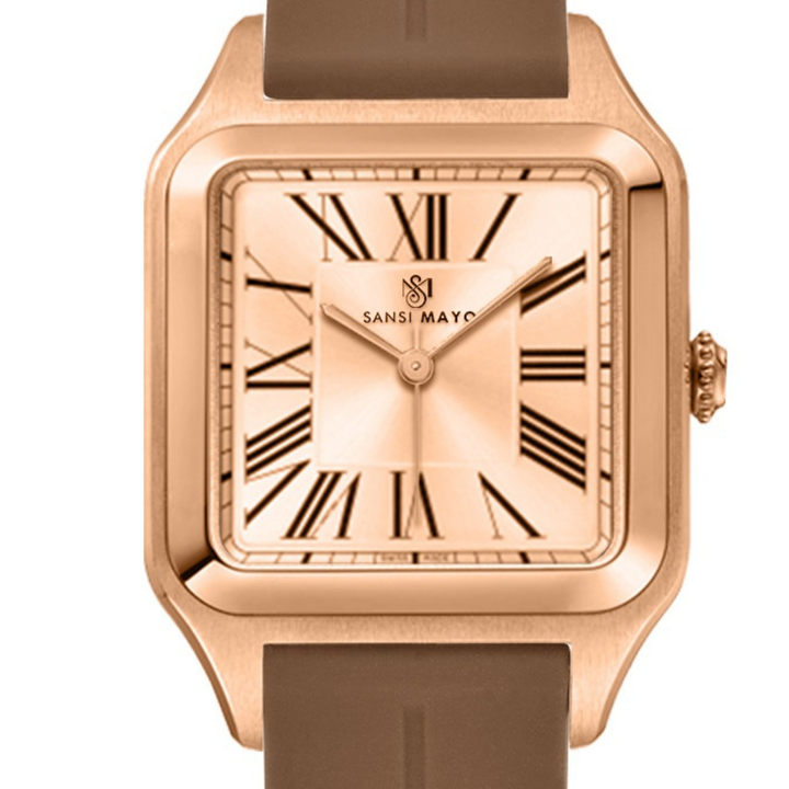 Rose Gold Square Analog