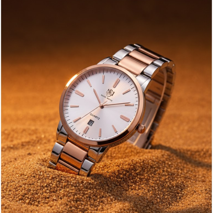 Two-Tone Rose Gold Wrist Watch