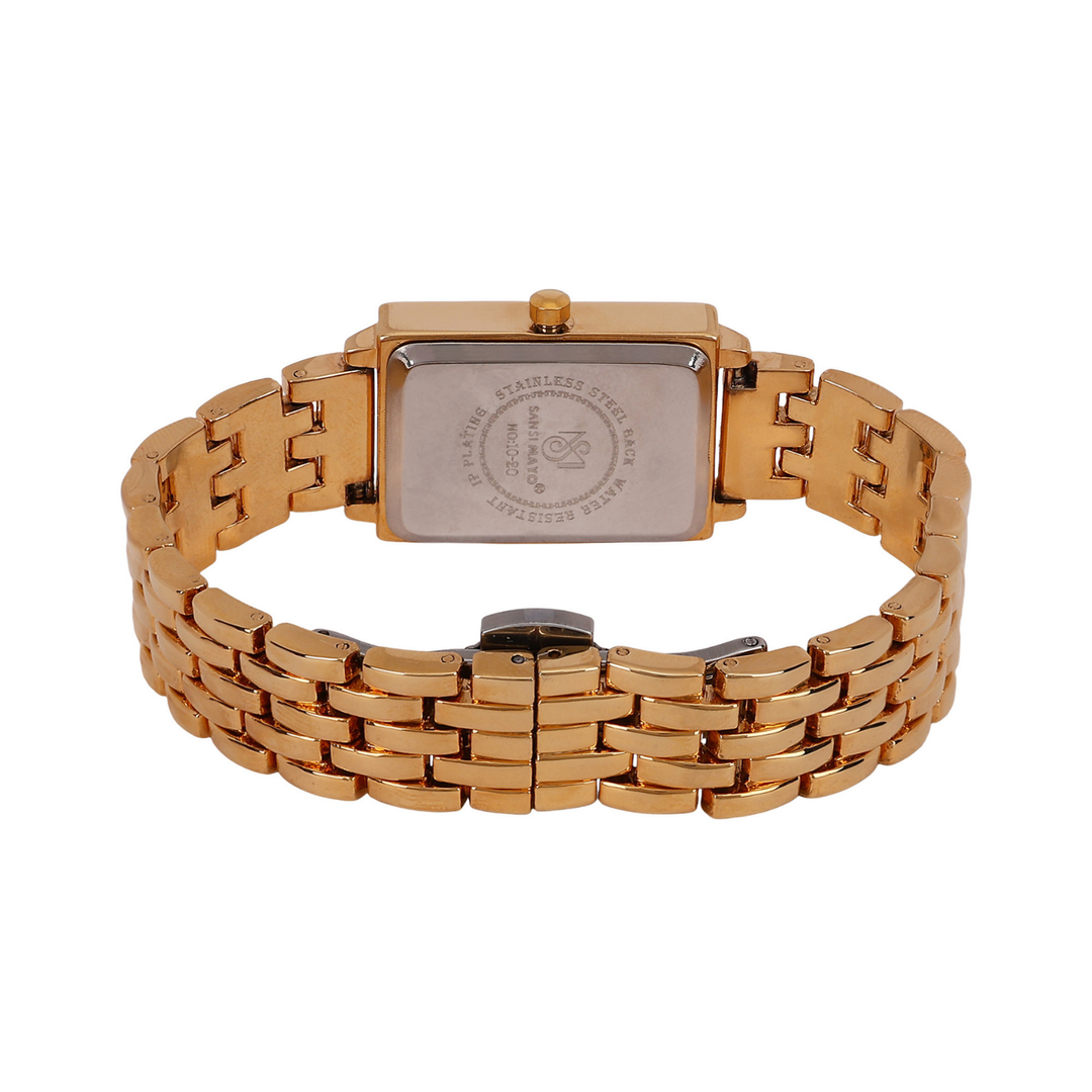 Sansi Mayo Women’s Watch & Jewellery Gift Set — Rose Gold with White Dial & Egyptian Stone