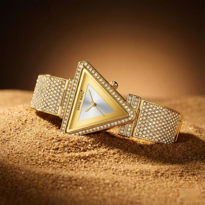 Dina Gold Grey Quartz Watch