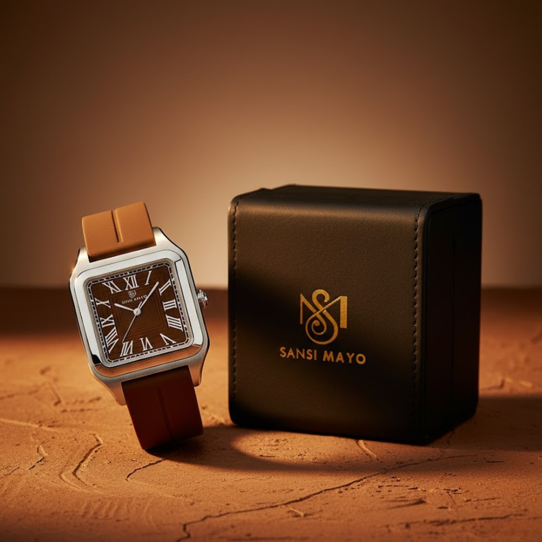 Mocha Brown Square Magnetic Analog