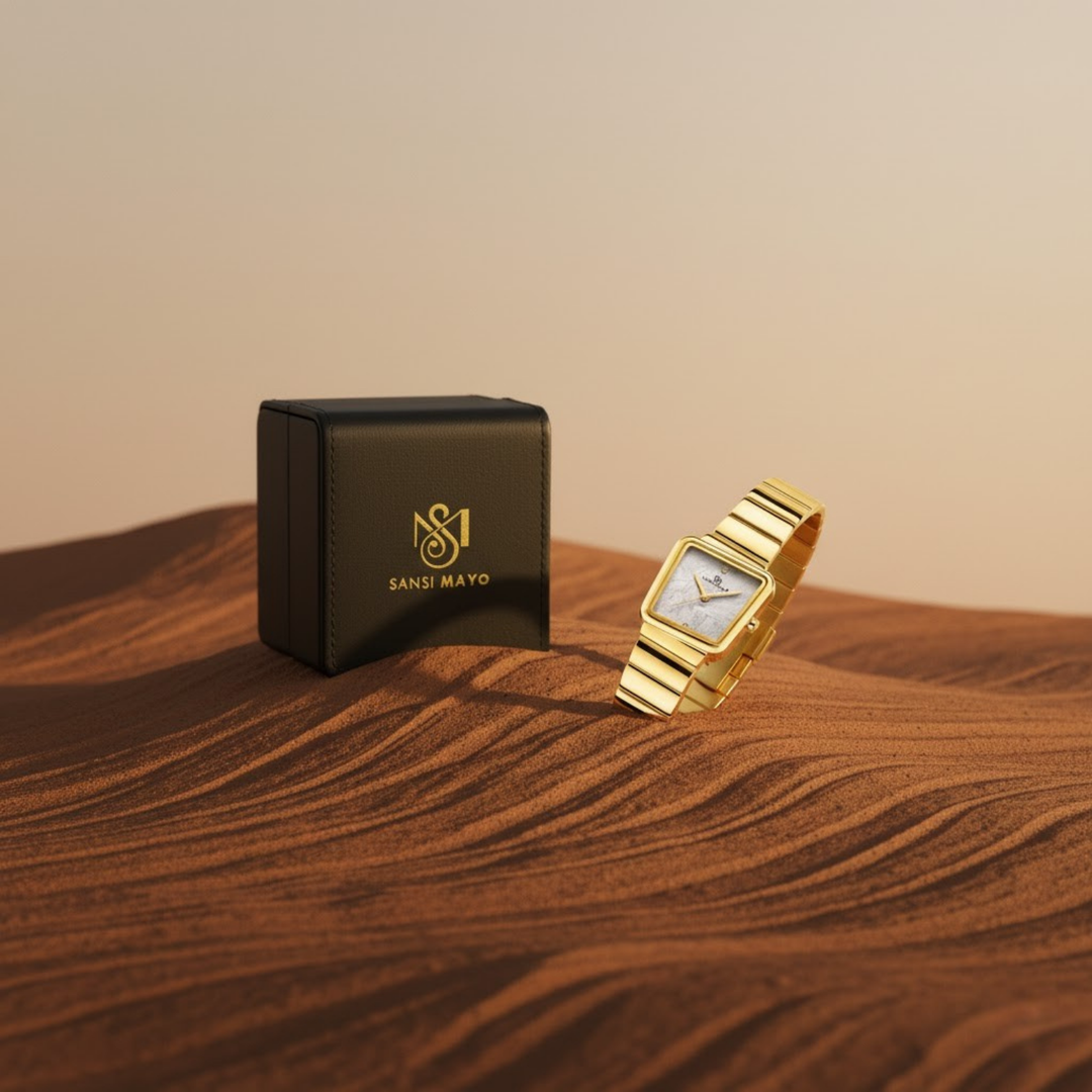 Square Case Edition (Gold, White Dial)