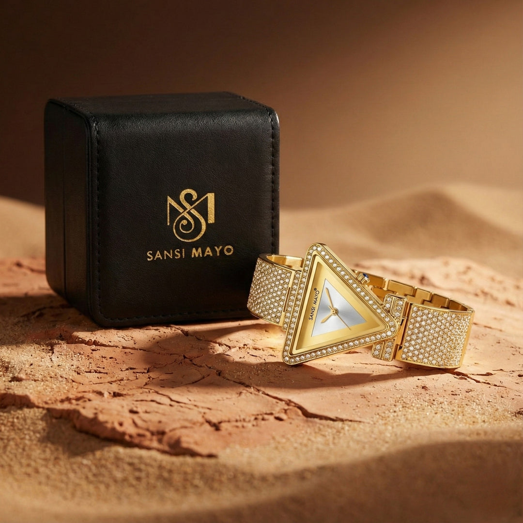 Dina Gold Grey Quartz Watch