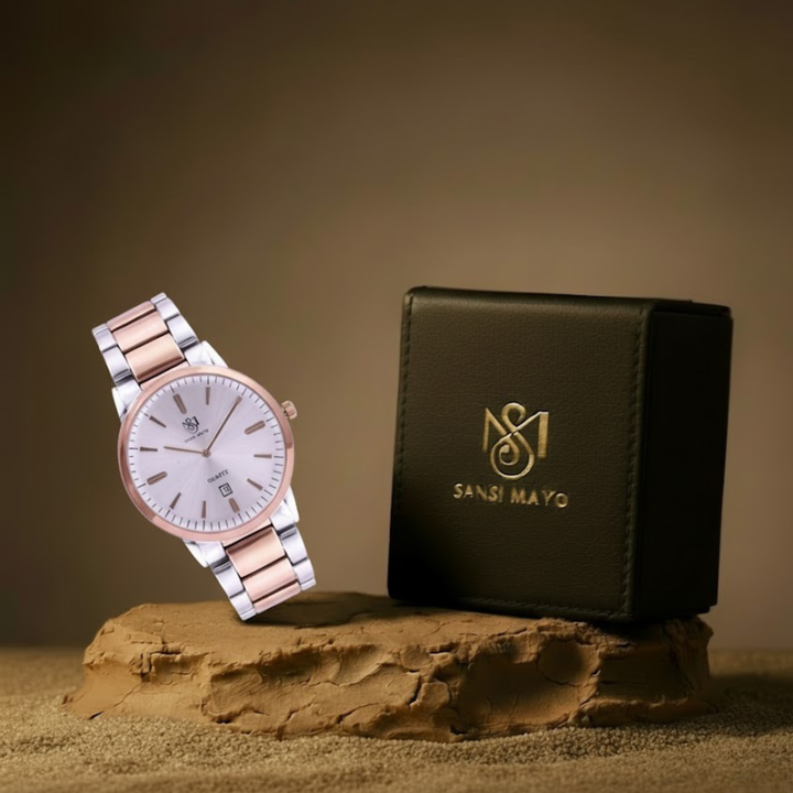 Two-Tone Rose Gold Wrist Watch