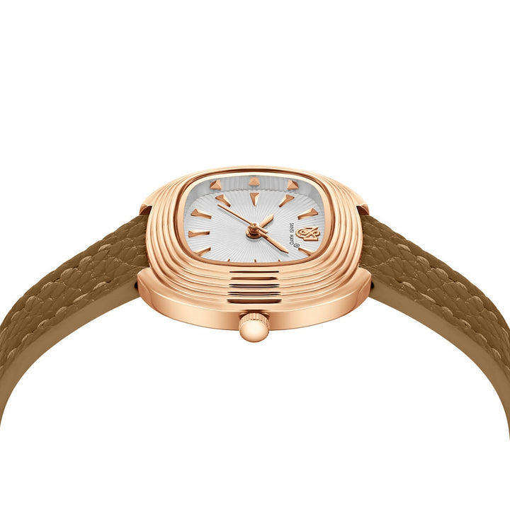 Verona Light Brown Strap Rose Gold Watch for Women