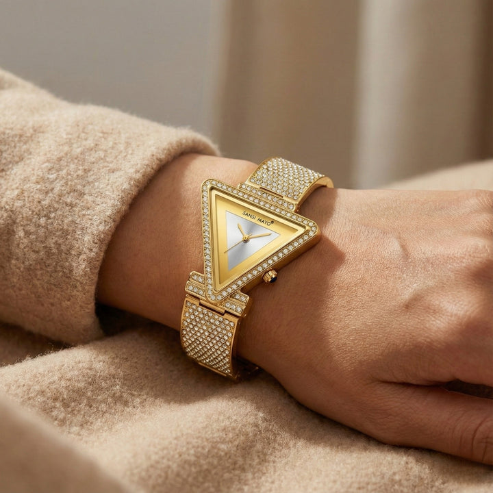 Dina Gold Grey Quartz Watch