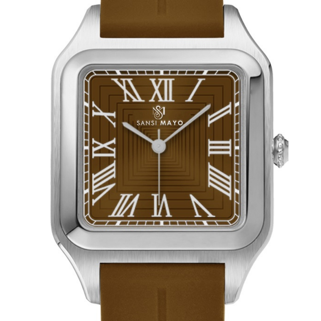 Mocha Brown Square Magnetic Analog