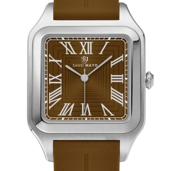 Mocha Brown Square Magnetic Analog