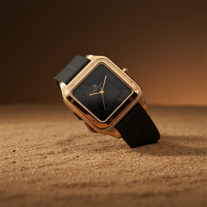 Midnight Black Square Analog