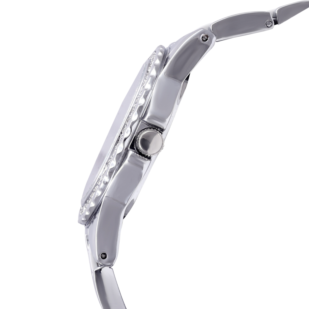 Round Two Tone Silver Elegance Wrist Watch