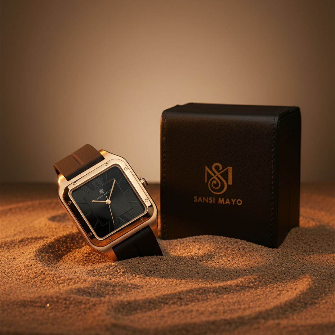 Midnight Black Square Analog