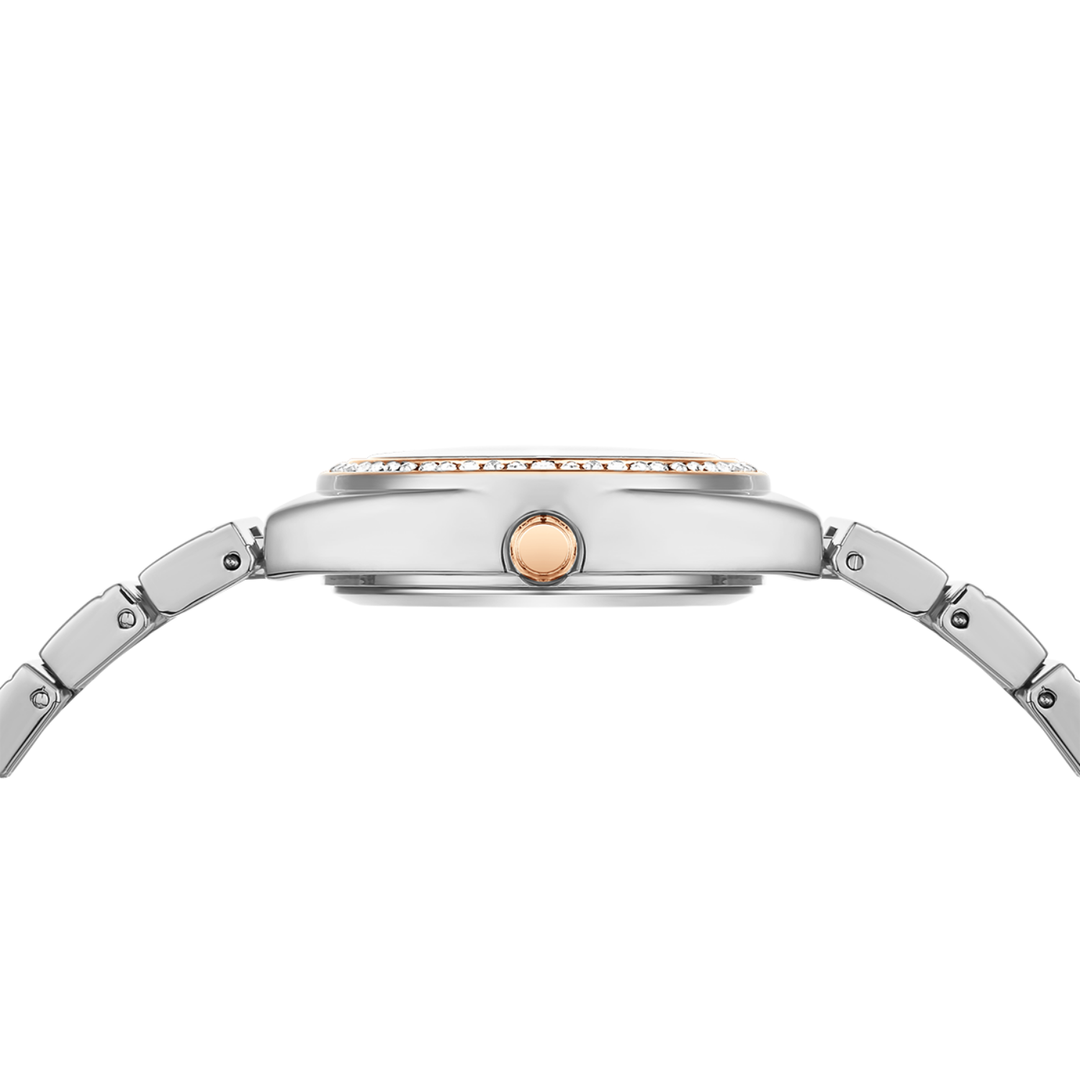 Brown Dial Two Tone silver Rose Gold Watch — Egyptian Stone Edition