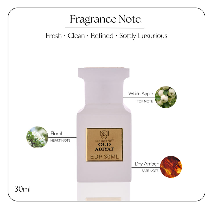 Oud Abiyat Whiteberry Perfume For Men - White Edition