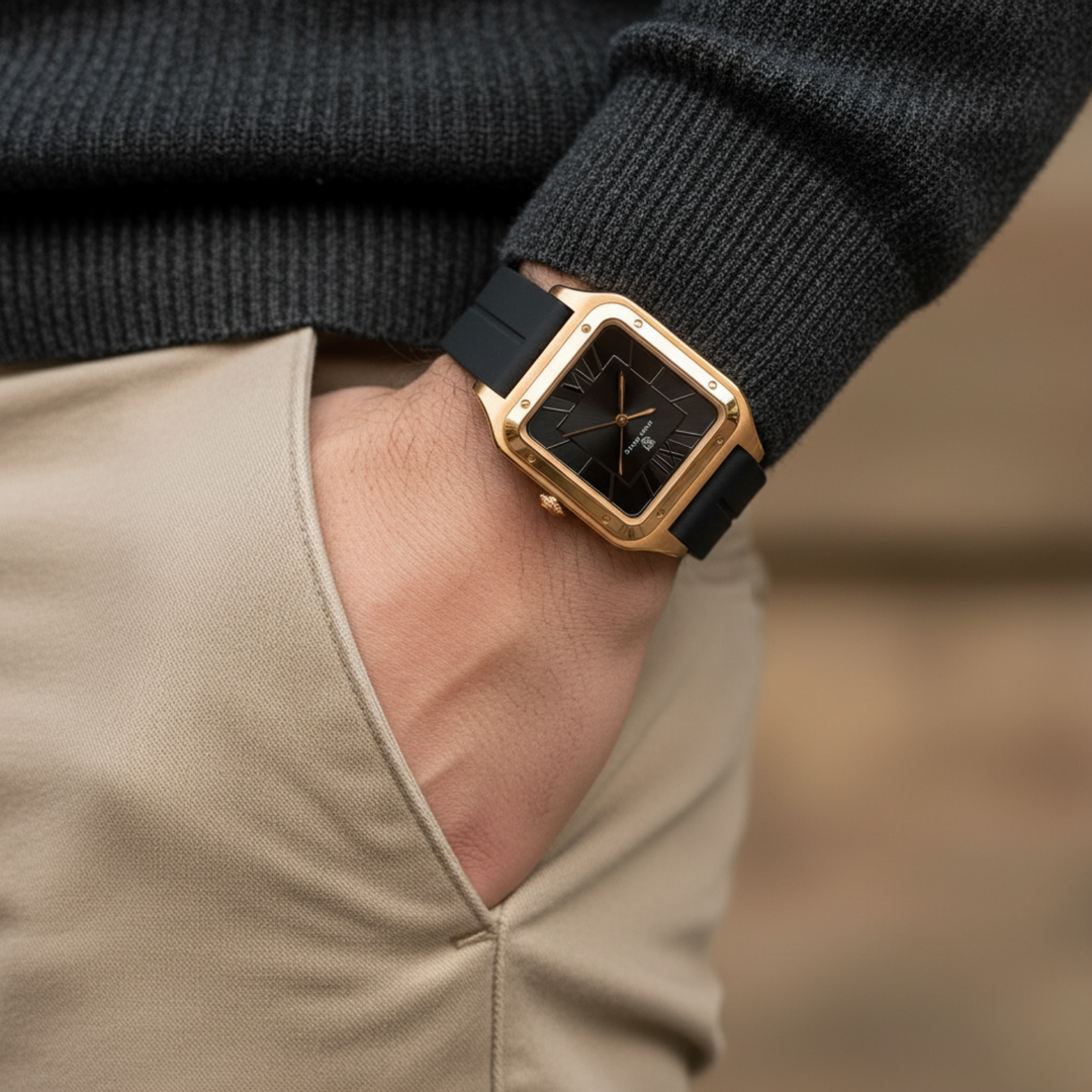 Midnight Black Square Analog