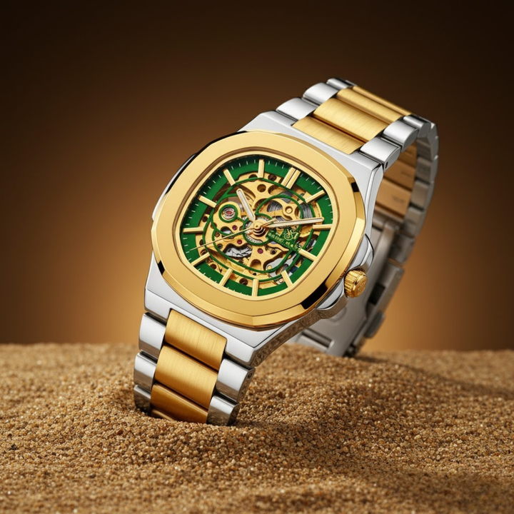 Automatic Mechanical Watch — Green Gold Edition
