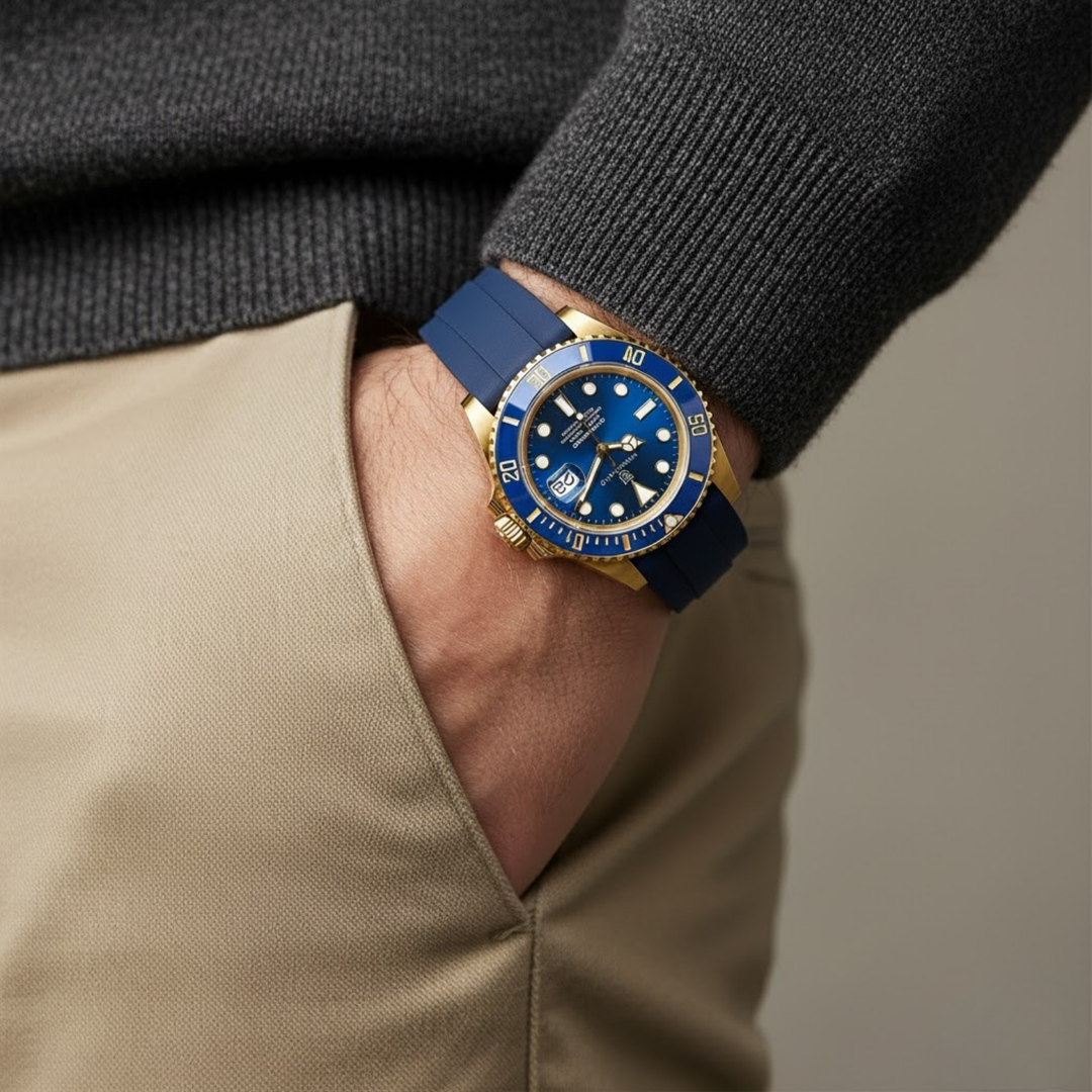 Zaman Deep Navy Blue Analog