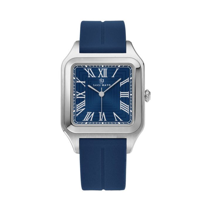 Navy Blue Square Magnetic Analog