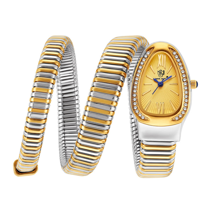 Sansi Mayo Cobra Watch — Two Tone Silver Gold (Gold Dial)