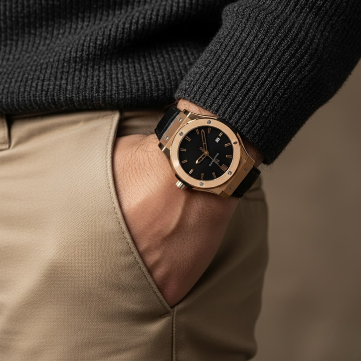 Carbon Black Leather Analog