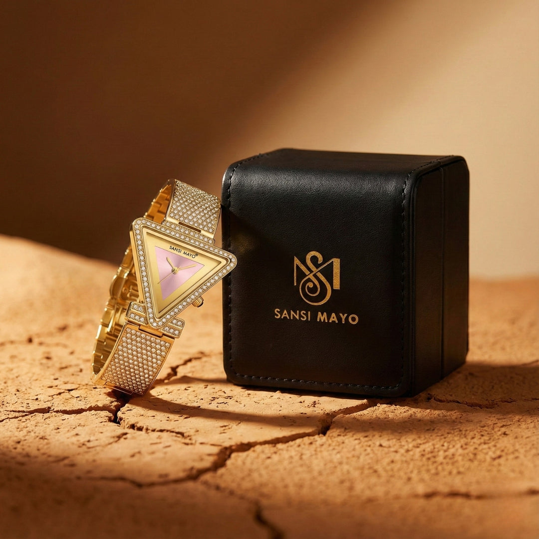 Dina Gold Light Pink Quartz Watch