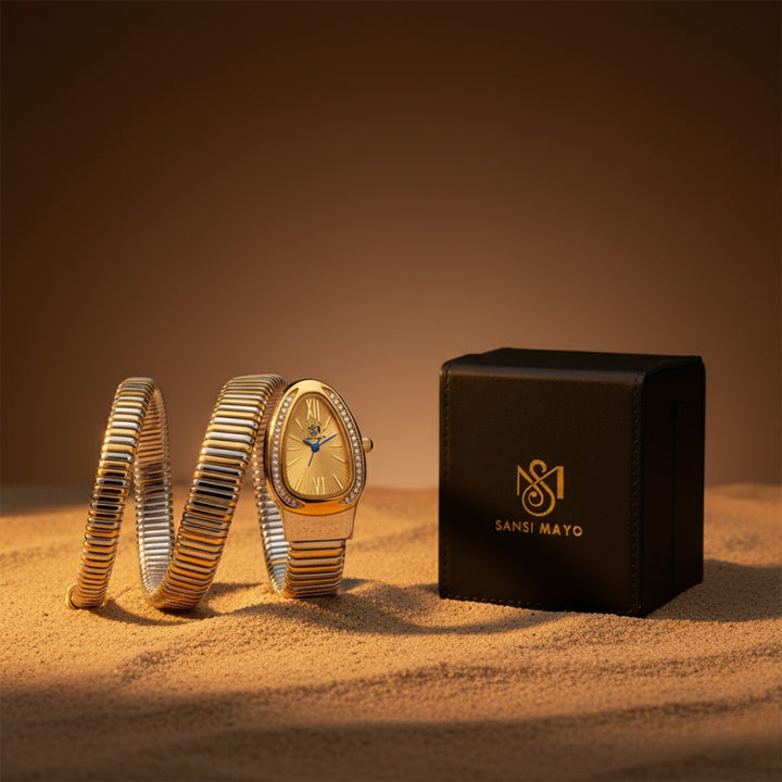 Sansi Mayo Cobra Watch — Two Tone Silver Gold (Gold Dial)