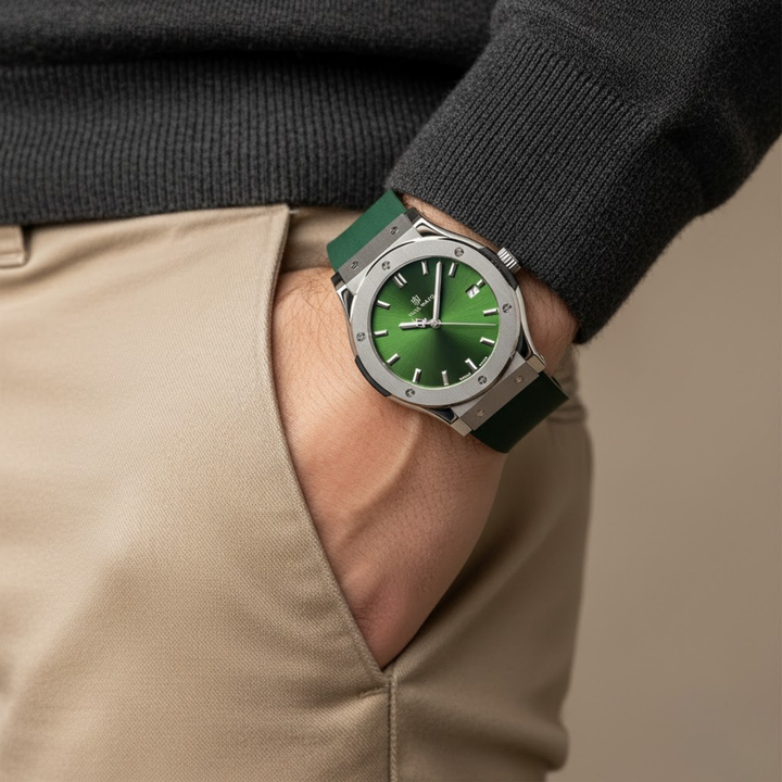 Sliver & Black Wrist Watch