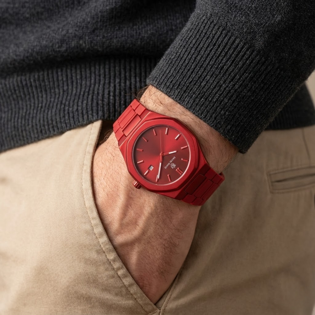 Red Fusion Wrist Watch