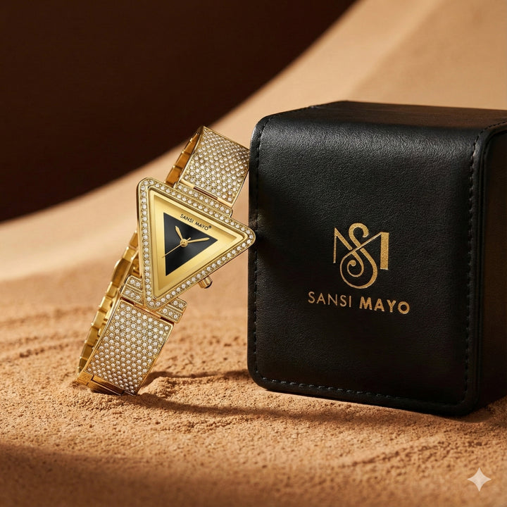 Dina Black Triangle Dial Women’s Watch