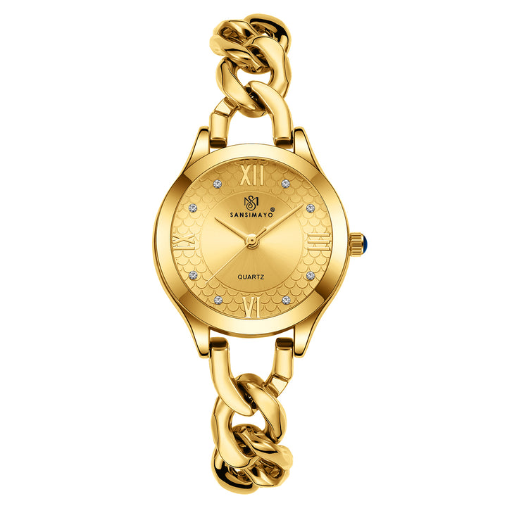 Zeenat Gold Dial Quartz Watch