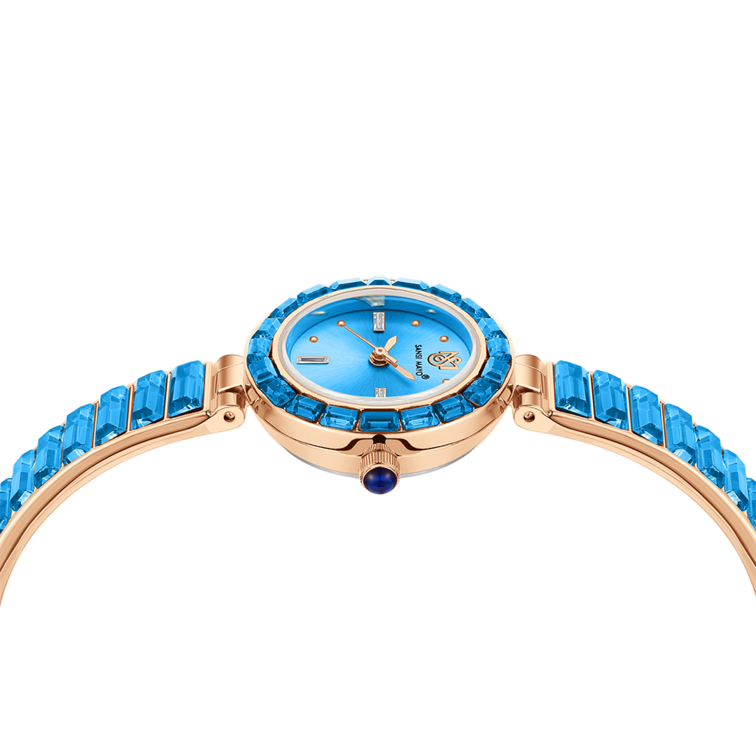 Egyptian Stone Rose Gold Sky Blue Women’s Watch