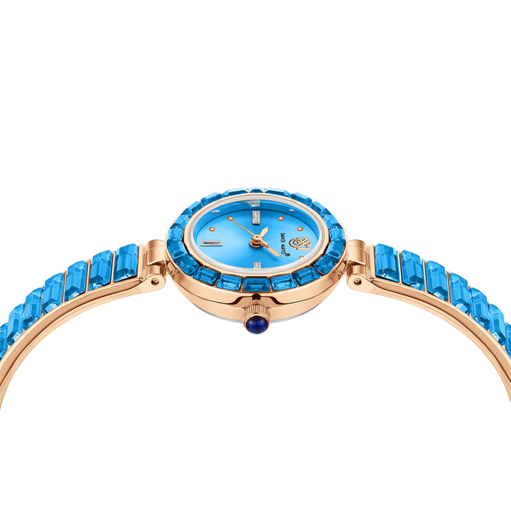 Egyptian Stone Rose Gold Sky Blue Women’s Watch