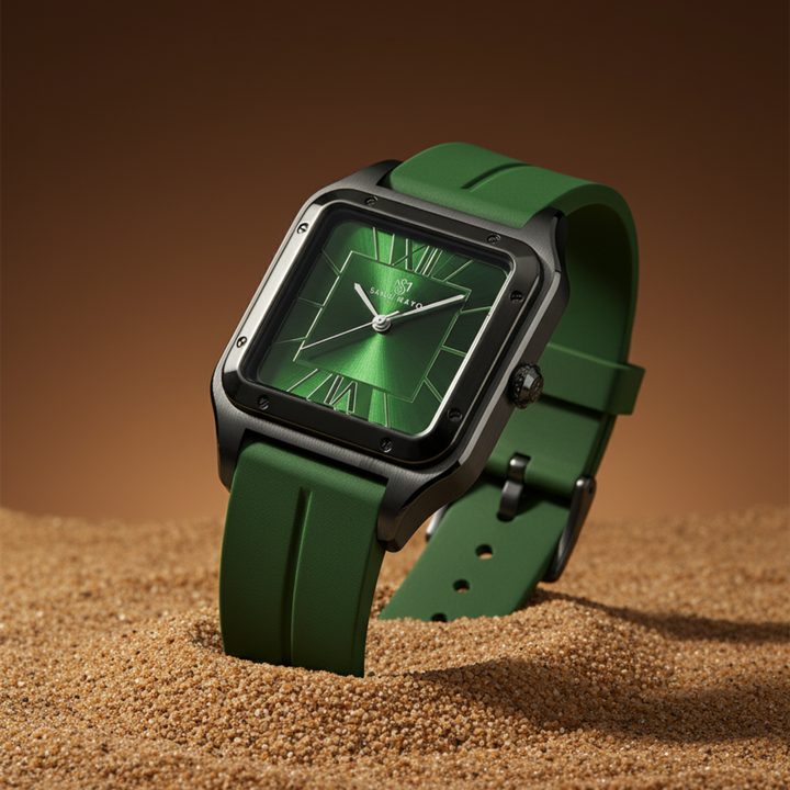 Emerald Green Square Analog