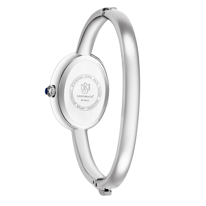 Sansi Mayo Minari Watch — Silver Stainless Steel (Green Dial)