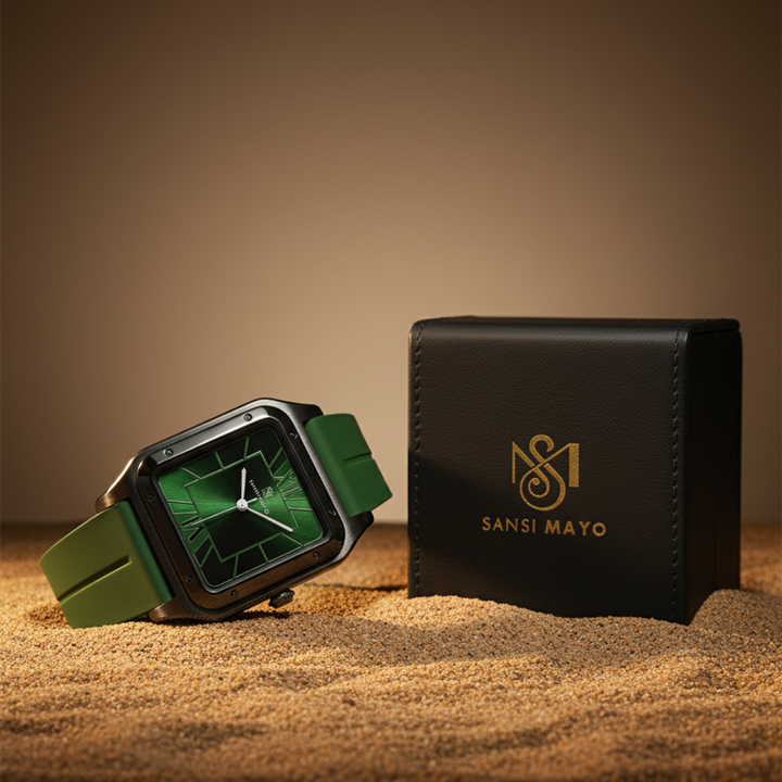 Emerald Green Square Analog